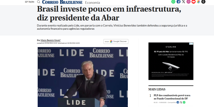 Correio Braziliense destaca participação da ABAR no 8º Brasília Summit